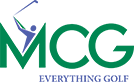 Logo featuring the letters MCG and a golfer in action, with the tagline 'Everything Golf'.